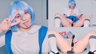 Bokep Cosplay Rei Ayanami Colmek Dildo Machine Squirt
