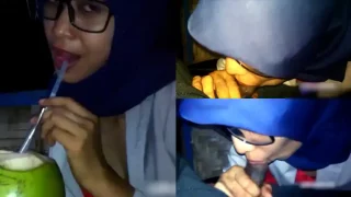 Bokep Indo Tante Hijab Biru Blowjob Digubuk