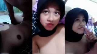Bokep Indo Hijab Gadis Semok Kena Crot Dimuka